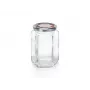 LEIFHEIT Hexagonal Glasgefäß 770ml mit luftdichtem Metalldeckel