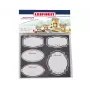 LEIFHEIT Glas-Dekorationsaufkleber-Set Schwarz & Weiß, 24 selbstklebende Etiketten für Einmach-, Gewürz- und Vorratsgläser
