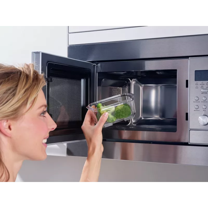 LEIFHEIT Vakuum-Behälterset für Vacu Power Vakuumgeräte, 3-teilig, Borosilikatglas, 0,5L/1,3L/2,0L, BPA-frei, stapelbar
