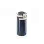 LEIFHEIT Thermos Flip 350 ml dunkelblauer vakuumisolierter Thermobecher aus Edelstahl