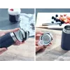 LEIFHEIT Thermos Flip 350 ml dunkelblauer vakuumisolierter Thermobecher aus Edelstahl