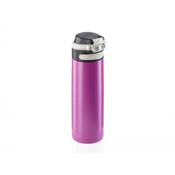LEIFHEIT Thermos Flip 600 ml lila vakuumisolierte Edelstahlflasche