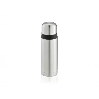 LEIFHEIT Thermos Coco 0,5L Edelstahl Vakuum-Isolierflasche, Silber