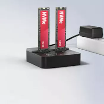 AXAGON ADSA-M2C22L Dock für zwei M.2 NVMe SSDs, USB-C 20Gbps, Klonfunktion