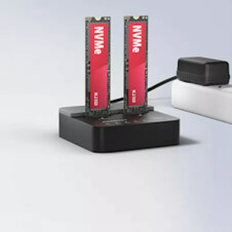 AXAGON ADSA-M2C22L Dock für zwei M.2 NVMe SSDs, USB-C 20Gbps, Klonfunktion