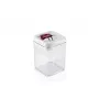 LEIFHEIT Fresh&Easy luftdichter Lebensmittelbehälter 1,6L, BPA-frei, transparent mit grünem Deckel