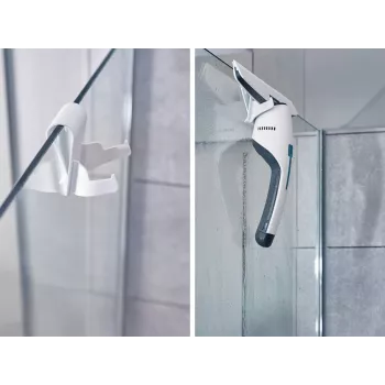 LEIFHEIT Nemo Wandhalterung für Fenstersauger – platzsparende Aufbewahrung & Ladehalterung