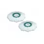 LEIFHEIT Clean Twist Disc Mop Ersatz-Set, 2 Mikrofaser-Moppköpfe, Weiß
