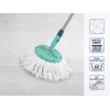 LEIFHEIT Clean Twist Disc Mop Ersatz-Set, 2 Mikrofaser-Moppköpfe, Weiß