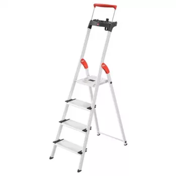 HAILO L85 ComfortLine Aluminium 4-Stufen Haushaltsleiter