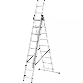 HAILO ProfiStep Combi Leiter Aluminium 3x9 Sprossen