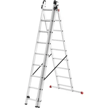 HAILO ProfiStep Combi Leiter Aluminium 3x9 Sprossen