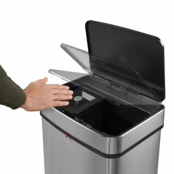 HAILO Öko Vario XL Abfalltrennsystem, 2x25L, Edelstahl