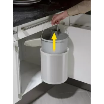 HAILO Einbau-Abfalleimer Compact-Box M 15L Weiß