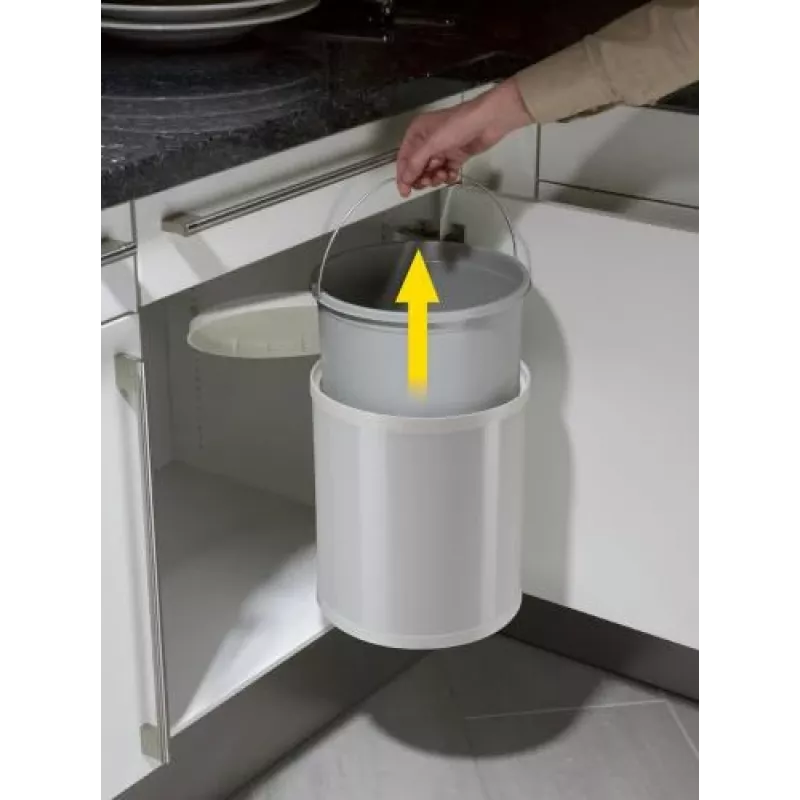 HAILO Einbau-Abfalleimer Compact-Box M 15L Weiß