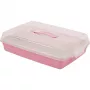 CURVER Kuchen-Transportbox rechteckig 45x29,5x11,1 cm Rosa