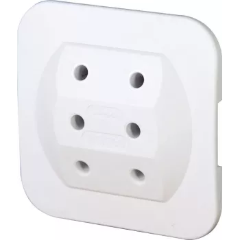 Kopp 174902005 Eurostecker Typ C, Weiß, 2,5 A, 250 V, Schraubklemmen, Selbstmontage