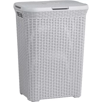 Curver Natural Style Wäschekorb 60L Hellgrau