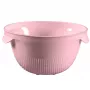 CURVER Caurduris Kitchen Essentials 5-teiliges Kochgeschirr-Set aus Silikon und Akazienholz, Rosa