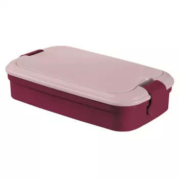 CURVER Lunch&Go rechteckige Lebensmittelschale mit Besteck 1,4L Lila