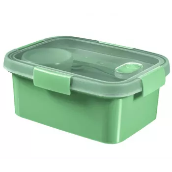 CURVER Lebensmittelbehälter Lunch-Set Rechteckig 1,2L Smart Eco To Go 20x15x9cm Soft Green