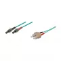Good Connections SC/ST Duplex OM3 Multimode LWL Patchkabel, 50/125µm, LSZH, 2m, Aqua