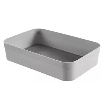 CURVER Infinity Recycled XL Aufbewahrungskorb 23x15x5 cm Grau