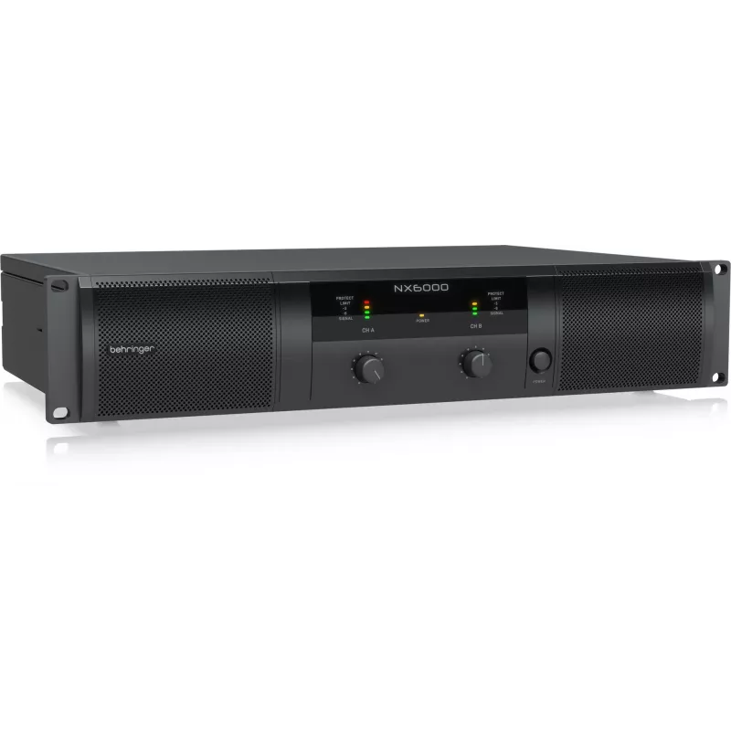 Behringer NX6000 Class-D-Endstufe 2 x 3000W an 4 Ohm mit DSP, Schwarz