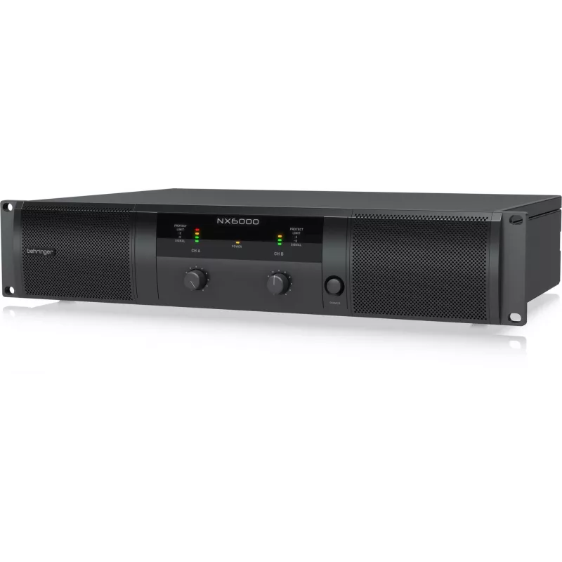 Behringer NX6000 Class-D-Endstufe 2 x 3000W an 4 Ohm mit DSP, Schwarz