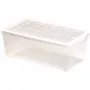 Curver Textile Box 5,7L Transparente Aufbewahrungsbox mit Deckel, 34,3 x 19,5 x 12,5 cm