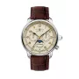 Zeppelin Mediterranee 96365_SET Automatikuhr, 42mm, grünes Sunray-Zifferblatt, braunes Leder- und Milanese-Mesh-Armband
