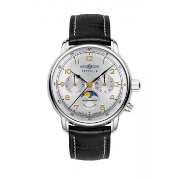 Zeppelin Mediterranee Automatikuhr 96361 – 42mm blaues Zifferblatt, blaues Lederarmband
