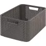 CURVER Style M Aufbewahrungsbox 38,6x28,7x17 cm Dunkelgrau Rattan-Optik 18L
