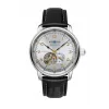 Zeppelin Mediterranee Automatik Herrenuhr 96661, 40mm, silbernes Zifferblatt, braunes Lederarmband