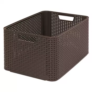 CURVER Box Style L 43,6 x 32,6 x 23 cm dunkelbraune Aufbewahrungsbox