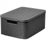Curver Style M Aufbewahrungsbox mit Deckel, 21,5L, Dunkelgrau, 39,3x29,3x18,7cm