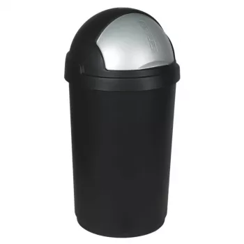 CURVER Bullet 50L Schwarz/Silber Abfallbehälter