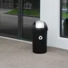 CURVER Bullet 50L Schwarz/Silber Abfallbehälter