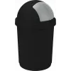 CURVER Bullet 50L Schwarz/Silber Abfallbehälter