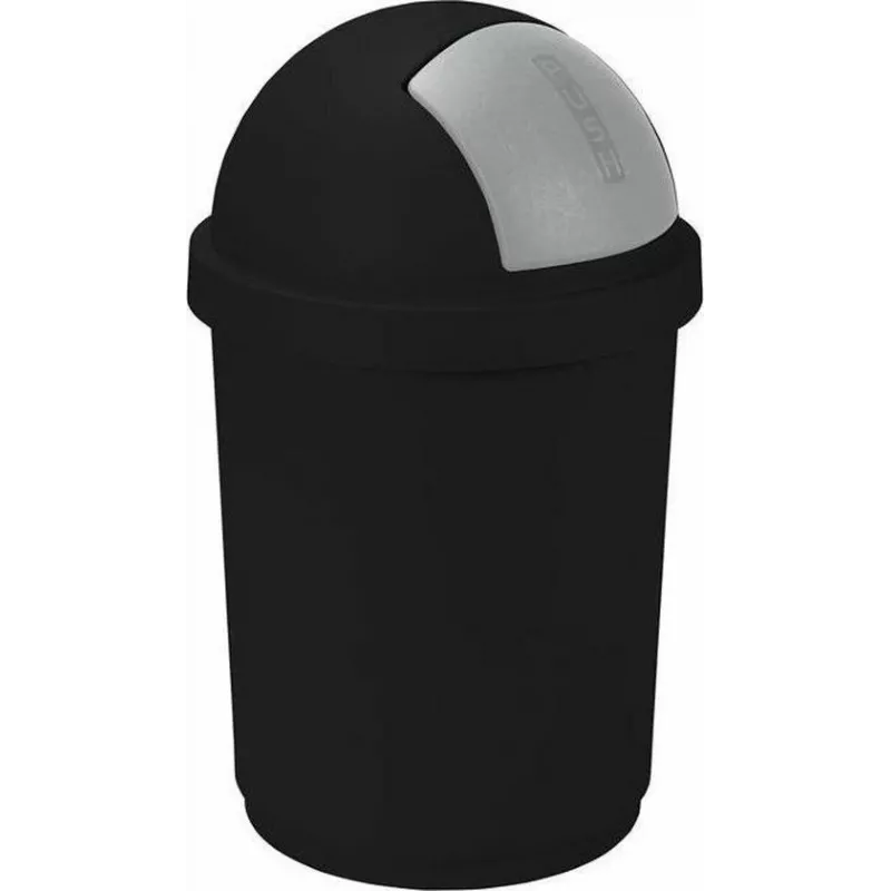 CURVER Bullet 50L Schwarz/Silber Abfallbehälter