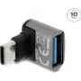 Delock USB 10 Gbps Adapter USB Typ-C Stecker auf USB Typ-A Buchse, nach oben gewinkelt, Aluminiumgehäuse