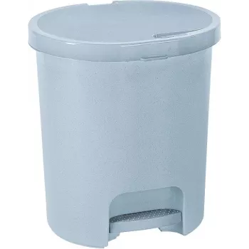 Curver Tretmülleimer 25L Rund Grau mit Soft-Close-Deckel