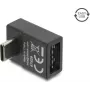 Delock USB 2.0 USB Typ-C Stecker auf Easy USB Typ-A Buchse gewinkelter Adapter, Schwarz