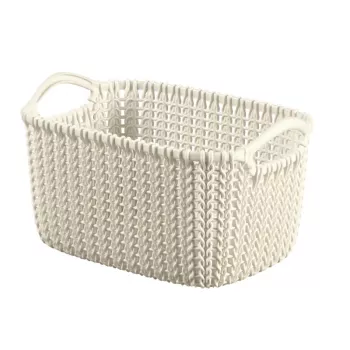 Curver Knit XS rechteckiger Aufbewahrungskorb 3L Weiß 25x18x14 cm