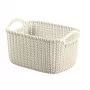 Curver Knit XS rechteckiger Aufbewahrungskorb 3L Weiß 25x18x14 cm