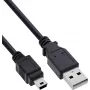 InLine USB 2.0 Mini-Kabel, USB-A auf Mini-B, Schwarz, 3m
