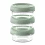 Curver Smart Eco To Go Runde Saucenbecher 3-teiliges Set, je 0,08 L, Soft Green