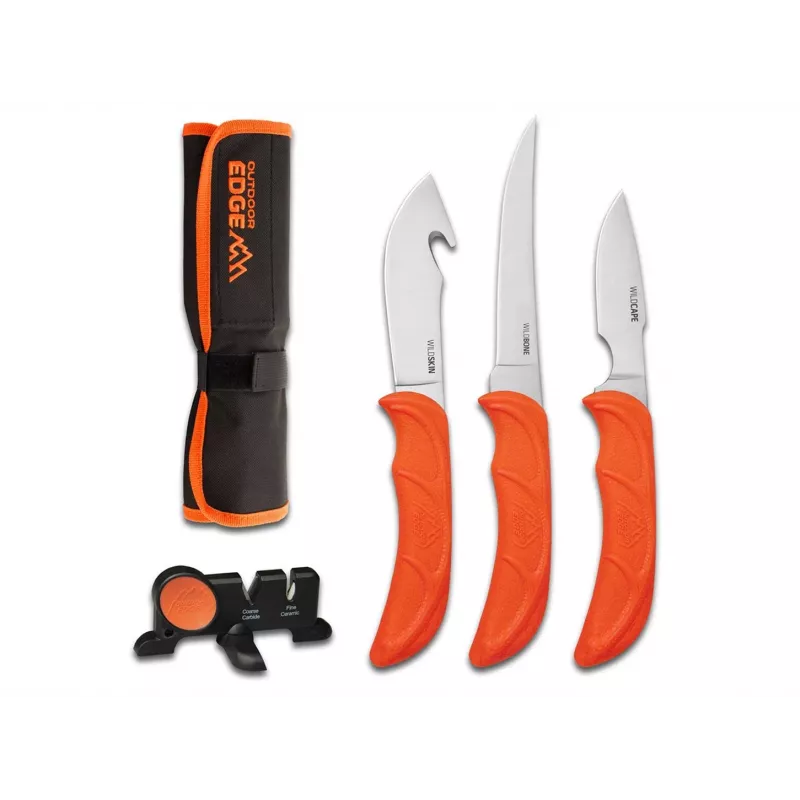 Outdoor Edge WildLite Roll Pack Set 8-teiliges Wildverarbeitungs-Set