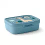 CURVER Snap Box rechteckige Aufbewahrungsdose mit Trennwand 1,8L Blau-Grau