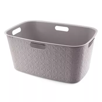 CURVER Softex 45L Wäschekorb, Graubraun, 57x37x27cm